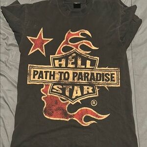 Black and Red Short Sleeve Graphic Tee